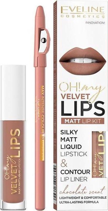 Eveline Cosmetics - OH! my LIPS Velvet Lippen Set - Choco Truffle - 1 St