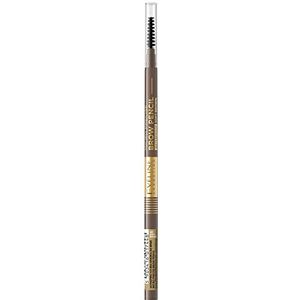Eveline Cosmetics Micro Precise Paterproef eyeliner met Borstel 2in1 Tint 02 Soft Brown 4 gr