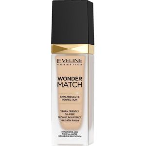 Eveline Cosmetics Wonder Match Langaanhoudende Vloeibare Make-up met Hyaluronzuur Tint 10 Light Vanilla 30 ml
