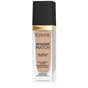 Eveline Cosmetics Wonder Match Langaanhoudende Vloeibare Make-up met Hyaluronzuur Tint 15 Natural 30 ml