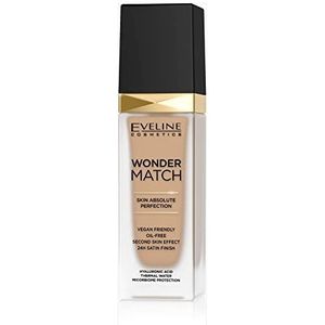 Eveline Cosmetics Wonder Match Vloeibare foundation met hyaluronzuur en microbiome-bescherming