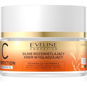 Eveline Cosmetics C-Perfection Strahlende Glättungscreme 30+ mit Tri-Collagen-Komplex, Neroli-Hydrolat & Argireline Anti-Aging, Aufhellend, Feuchtigkeitsspendend, 50ml