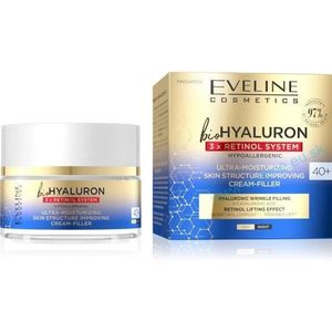 Eveline Cosmetics BioHyaluron 3x Retinol System 40+ Ultra-Moisturizing Skin Structure Improving Cream 50ml.