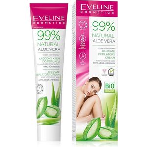 Eveline Cosmetics 99% Natural Aloe Vera Depilatory Cream For Arms, Legs and Bikini 125ml.