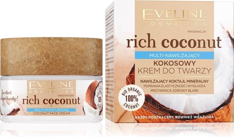 Eveline - Rich Coconut - Gezichtscrème - 50 ml - Multihydraterend