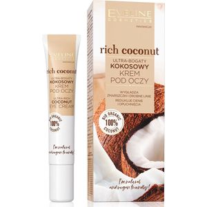 EVELINE COSMETICS Rich Coconut Oogcrème - Vegan - 97% Natuurlijk - Dag en Nacht