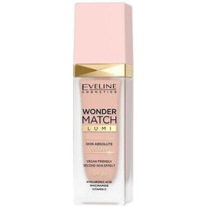 Eveline Cosmetics Wonder Match Lumi Hydraterende Make-up met Egaliserende Werking SPF 20 Tint 10 Vanilla Warm 30 ml