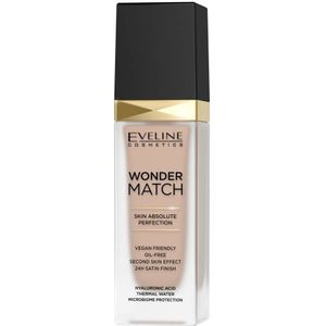 Eveline Cosmetics Wonder Match Langaanhoudende Vloeibare Make-up met Hyaluronzuur Tint 35 Sunny Beige 30 ml