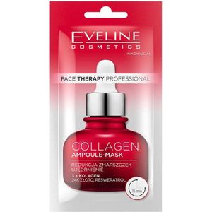 Eveline Cosmetics - Face therapy professional - Collageen ampul gezichtsmasker - 8ml - Met Collageen, 24K Gold en Resveratrol