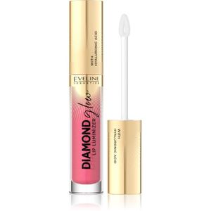 Eveline Cosmetics Diamond Glow Glinsterende Lipgloss met Hyaluronzuur Tint 09 Peach Dream 4,5 ml