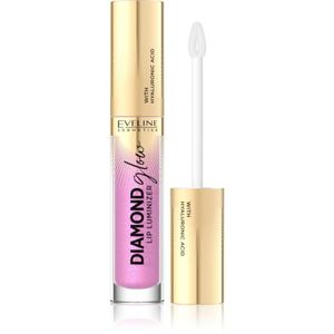 Eveline Cosmetics Diamond Glow Glinsterende Lipgloss met Hyaluronzuur Tint 10 Rose Violet 4,5 ml