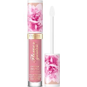 Eveline Cosmetics Flower Garden Crèmige Lipgloss met Hyaluronzuur Tint 01 Delicate Rose 4,5 ml