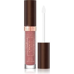 Eveline Cosmetics Choco Glamour Veganistische lippenstift, verzorgend en hydraterend met chocoladegeur, verrijkt met vitamine E, jojoba-olie en sheaboter, verkrijgbaar in 3 rijke kleuren