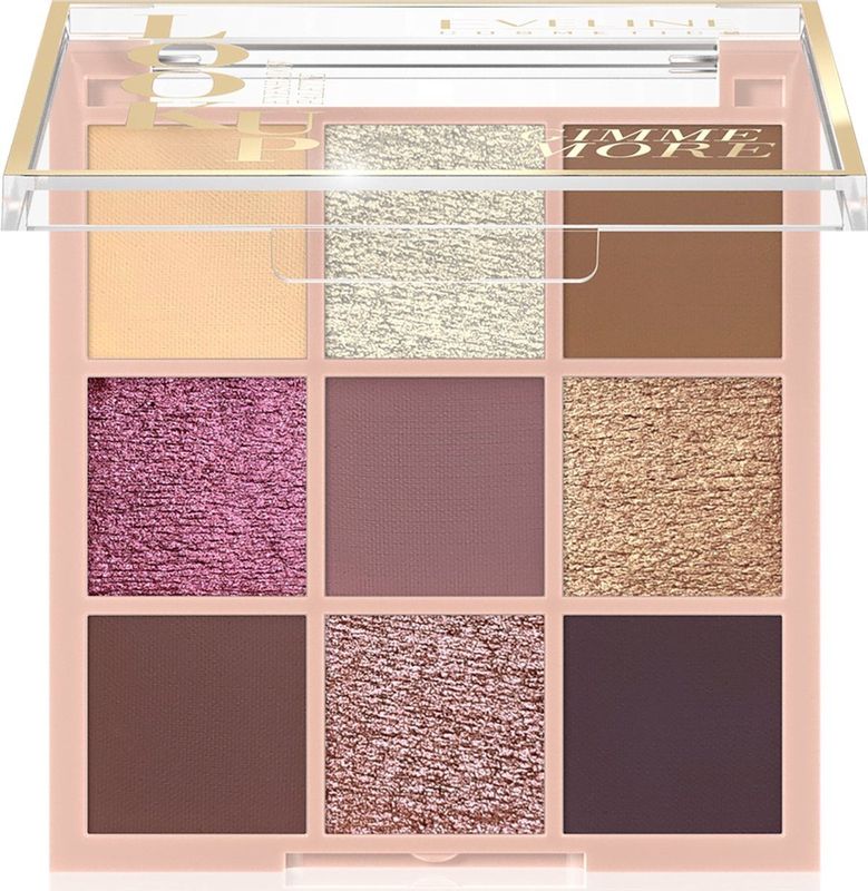 Eveline Cosmetics - Look UP Gimme More - Oogschaduwpalet - 9 Kleuren - Veganistisch