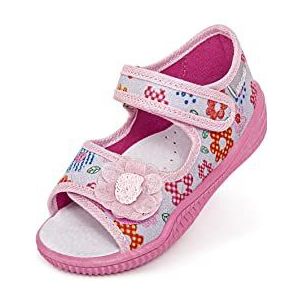 Vi-GGa-Mi Hania slippers voor meisjes, Grijs Pale Roze, 20 EU