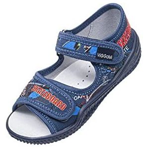Vi-GGa-Mi Darus slippers voor jongens, donkerblauw, 26 EU