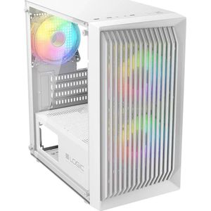 Logic - Atos - PC Behuizing - Wit - Gehard Glas - ATX Semi-tower
