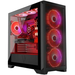 Modecom Vulkaan Expanse T Apex ARGB czarna (Mini-ITX, mATX), PC-behuizing, Zwart
