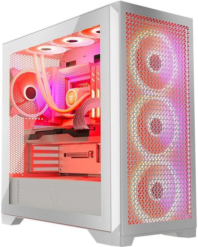 Modecom - Volcano Expanse T - Midi Tower - Wit - ARGB Verlichting