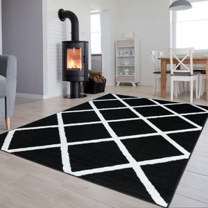 Tapiso Luxury Vloerkleed Antraciet Woonkamer Modern Tapijten Maat- 250x350