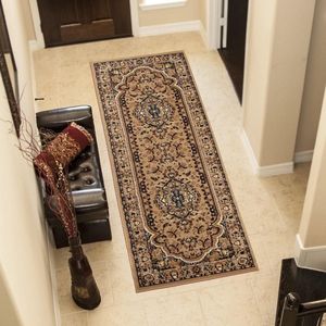 Tapiso Atlas Vloerkleed Gangloper Creme Carpet Tapijt Maat- 100x250