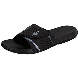 4F KLM003 Flipflop voor heren, diepzwart, EU 45, Diepzwart, 45 EU