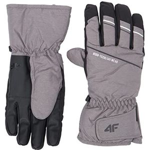 4F SKI handschoenen REM002 jeans, grijs melange, L voor heren, grijze mengeling, L