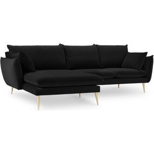 3.5-zitshoekbank Elio links velvet | Milo Casa