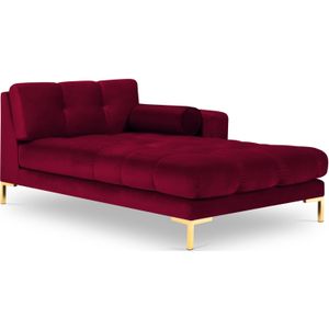 Cosmopolitan Design Bali Chaise Longue Rechts - Wijnrood / Goud