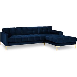 Cosmopolitan Design - Bali - Hoekbank - Blauw - Fluweel