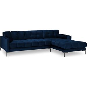 Cosmopolitan Design Bali Hoekbank met Chaise Longue Rechts - Koningsblauw / Zwart