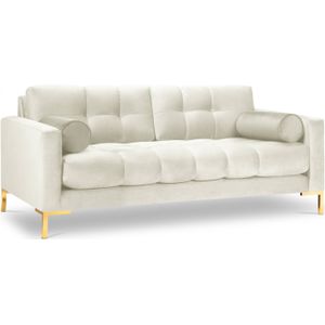 Cosmopolitan Design - Bali - 3-Zitsbank - Gebroken Wit - Fluweel