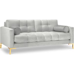 Cosmopolitan Design - Bali - 3-zitsbank - Zilverkleurig - Fluweel