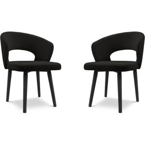 Set van 2 eetkamerstoelen Eslin bouclé | Windsor & Co