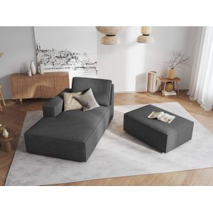 Chaise Longue Carlo links ribstof | Milo Casa