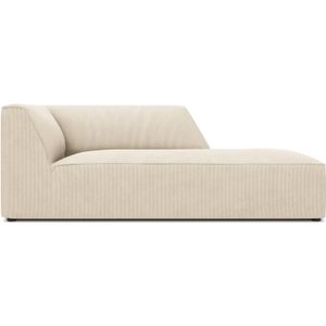Windsor & Co - Sao - Chaise Longue - Licht Beige - Ribfluweel