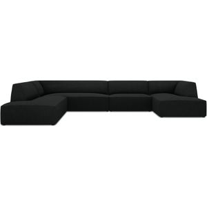 Windsor & Co - Hoekbank Sao - Zwart - Ribfluweel