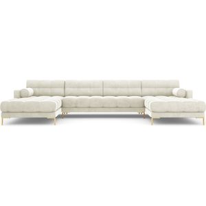 Cosmopolitan Design - U-Hoekbank Bali - Hoekbank - Lichtbeige - Fluweel