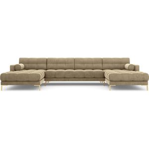 Cosmopolitan Design - U-Hoekbank Bali - Hoekbank - Beige - Fluweel