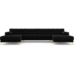 Cosmopolitan Design - U-hoekbank Bali - Hoekbank - Zwart - Fluweel