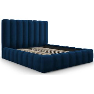 Milo Casa - Gina - Bedframe - Koningsblauw - Fluweel - Met Opbergruimte