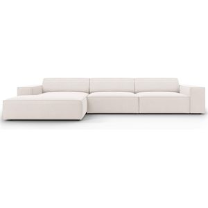 Hoekbank - Crèmekleurig - Polyester - 284 cm x 166 cm x 70 cm