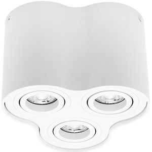 Led opbouwspot | Rond | Wit | 3x GU10 fitting