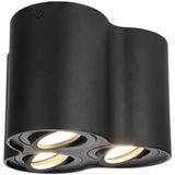 EDO - SKAND 3 - Opbouwspot - Zwart - Aluminium - Draaibare Plafondspot met GU10 Fitting