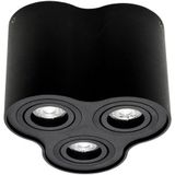 EDO - SKAND 3 - Opbouwspot - Zwart - Aluminium - Draaibare Plafondspot met GU10 Fitting