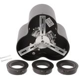 EDO - SKAND 3 - Opbouwspot - Zwart - Aluminium - Draaibare Plafondspot met GU10 Fitting