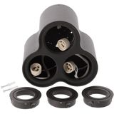 EDO - SKAND 3 - Opbouwspot - Zwart - Aluminium - Draaibare Plafondspot met GU10 Fitting