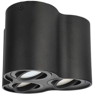 EDO - SKAND 3 - Opbouwspot - Zwart - Aluminium - Draaibare Plafondspot met GU10 Fitting