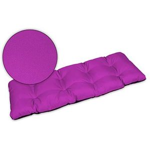 SuperKissen24. Tuinbankkussens Rugkussen voor Tuinbank - 180x50x7 cm Binnen/Buiten - Regenjas Fuchsia