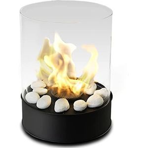 Planika Chantico - Tafelmodel bio-ethanol haard - 3.5 uur brandtijd, 2.5kW warmteafgifte - Binnen/buiten - Compacte draagbare decoratie - Huis en Tuin cadeau-ideeën